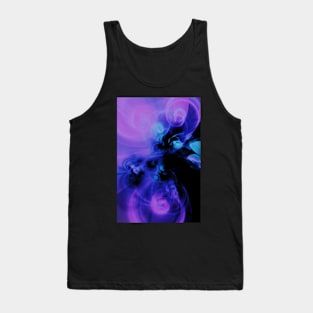 Dark Violet Smooth Swirl Abstract Digital Artwork Tank Top